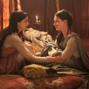 Still of Rebecca Ferguson and Morena Baccarin in The Red Tent 2014