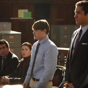Still of Debra Messing, Brian d'Arcy James, Emory Cohen and Neal Bledsoe in Smash (2012)