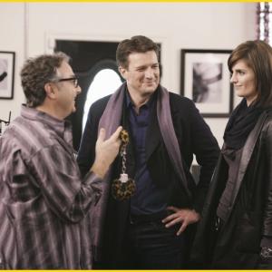 Paul Schackman Nathan Fillion Stana Katic in Castle
