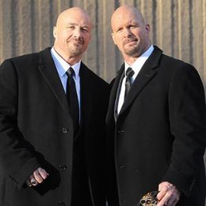 With Steve Austin on the set of The Package 2012