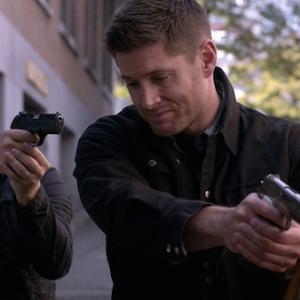 Travis Aaron Wade as Cole  Jensen Ackles as Dean on CWs Supernatural