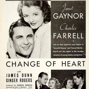 Ginger Rogers James Dunn Charles Farrell and Janet Gaynor in Change of Heart 1934