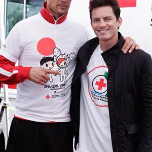 R Brandon Johnson with Josh Duhamels Toki Doki Run Relief Benefit in Santa Monica