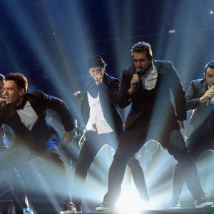 Lance Bass Joey Fatone Justin Timberlake and Chris Kirkpatrick at event of 2013 MTV Video Music Awards 2013