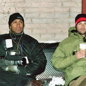 Julian and cameraman Adam Tash filming at Sundance