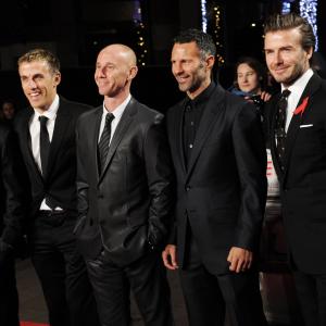 David Beckham, Ryan Giggs, Gary Neville, Phil Neville, Nicky Butt and Paul Scholes at event of The Class of 92 (2013)