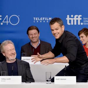 Sean Bean, Matt Damon, Ridley Scott, Kate Mara, Andy Weir
