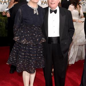 Julian Fellowes and Emma Joy at event of The 72nd Annual Golden Globe Awards (2015)