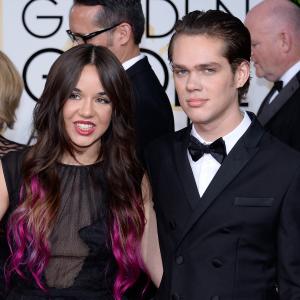 Lorelei Linklater and Ellar Coltrane at event of The 72nd Annual Golden Globe Awards 2015