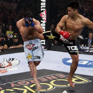 Cung Le's spinning back kick.
