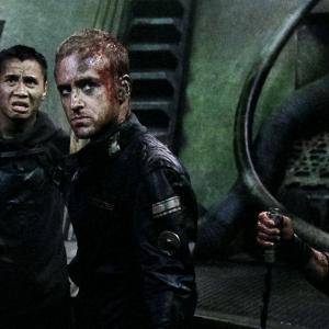 Still of Ben Foster Cung Le and Antje Traue in Pandorum 2009