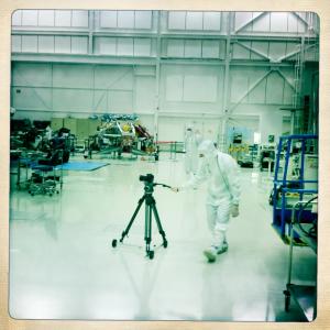 Filming for NAT GEO in the clean room with the Mars Rover Curiosity at NASAs JPL in Pasadena
