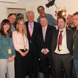 DB with crew and former President Bill Clinton at NBC Studios NYC Re: Peace process in Northern Ireland Spring '08