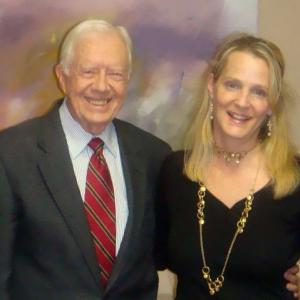 Nobel Peace Prize recipient former President Jimmy Carter with DB  Carter Center  Atlanta Georgia