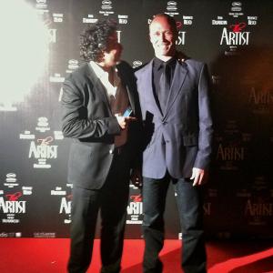 Jim Houck right and French producer Yoel Dahan Cannes 2011 The Artist