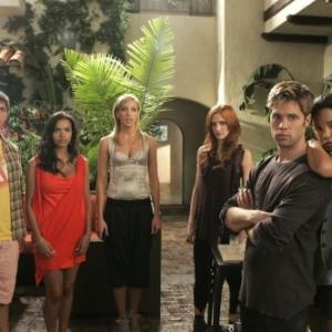 Still of Shaun Sipos, Stephany Jacobsen, Jessica Lucas and Katie Cassidy in Melrose Place (2009)