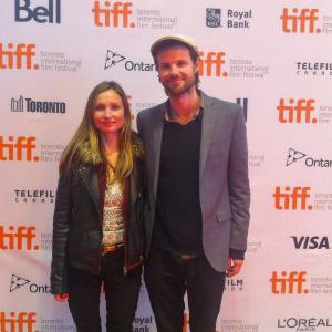 James Napier Robertson at the TIFF premiere of The Dark Horse with film composer Dana Lund
