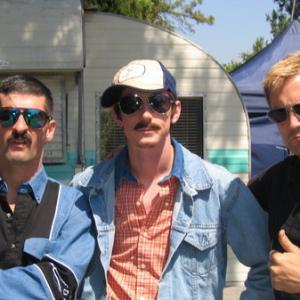 Ben Garant Kurt David Anderson and Thomas Lennon on the set of RENO 911