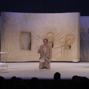 National Theater Sarajevo, Miraj Grbic as Ilia Fomic Kockariov in the play The Marriage written by Gogol. April, 2013.