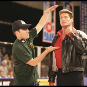 David Hasselhoff and Rawson Marshall Thurber in Dodgeball A True Underdog Story 2004