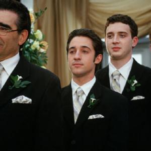 Still of Thomas Ian Nicholas Seann William Scott Eugene Levy and Eddie Kaye Thomas in American Wedding 2003