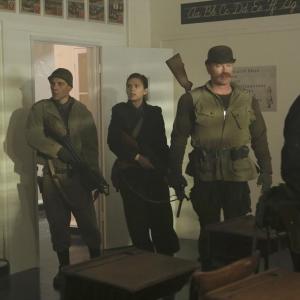 Still of Neal McDonough, Eddie Shin, Hayley Atwell and James Austin Kerr in Agent Carter (2015)
