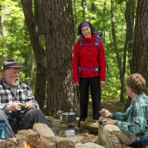 Still of Nick Nolte Robert Redford and Kristen Schaal in A Walk in the Woods 2015