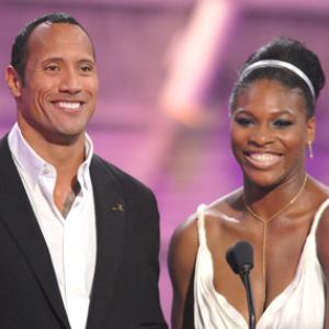 Dwayne Johnson and Serena Williams