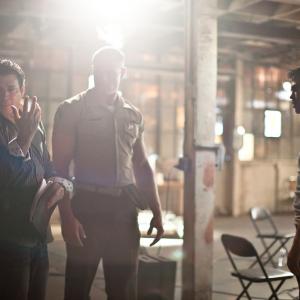 WriterDirector Daniel R Chavez with Broken Glass lead actors Eric Charles Jorgenson and Jess Allen