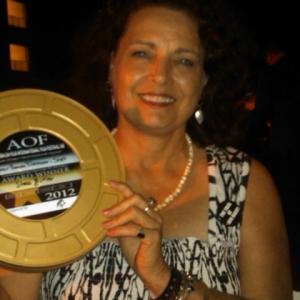 Shea E Butler winning the Action On Film International Film Festivals 2012 Best Female Filmmaker  Shorts