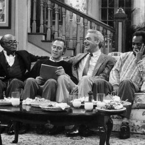 Still of Bill Cosby Christopher Plummer Roscoe Lee Browne and Earle Hyman in The Cosby Show 1984