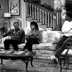 Still of Bill Cosby Phylicia Rashad and MalcolmJamal Warner in The Cosby Show 1984