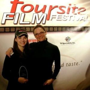 Tiger Darrow, winner BEST YOUTH FILM 2007 Foursite Film Festival Ogden, UT with Peyton Hayslip.