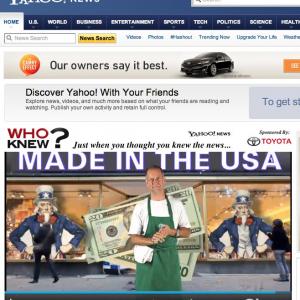 Made in the USA for Toyotas Who Knew?! campaign on Yahoo News and Yahoo Film
