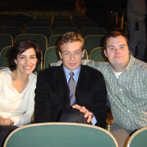 Blair Williamson on the set of THE GUARDIAN with Wendy Moniz and Simon Baker