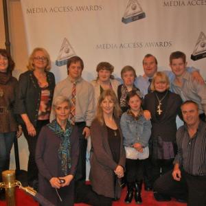 Blair Williamson with other actors with Down syndorme at the Media Access Awards 2011 with the ParentsSibliings who help make the magic happen