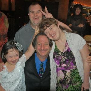 Blair Williamson with Katelyn Reed and Jamie Brewer of AMERICAN HORROR STORY along with acting coach David Zimmerman at the first annual Down Syndrome Power Lunch
