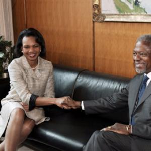 Kofi Annan, Condoleezza Rice