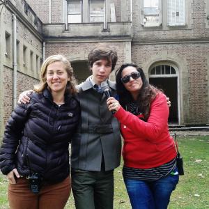 Sean with 2nd ADs  Josefina Azulay  Fernanda Del Pino on set of The Games Maker filmed in Argentina