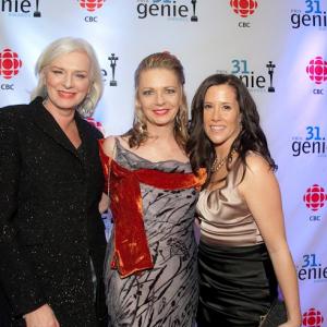 Ferne Downey President ACTRA National Heather Allen President ACTRA Toronto and Sally Clelford President ACTRA Ottawa at the 2011 Genie Awards