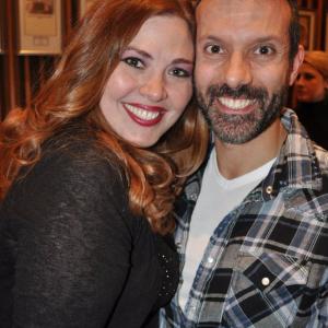 Blaze Kelly Coyle and George Marques at the opening of O Night Divine at The York Theatre in NYC