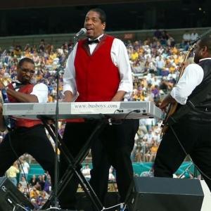 Brian ONeal and the BusBoys perform for ABC TV at the Capital One Bowl on New Years Day