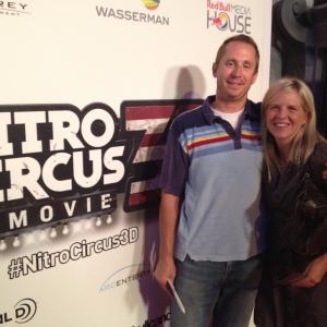 Dave and Jil Hunter at Nitro Circus 3-D premier