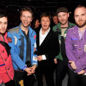 Paul McCartney, Chris Martin, Guy Berryman, Jon Buckland and Will Champion