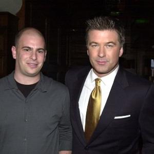 Brett Morrison with Alec Baldwin on the set of The Cooler
