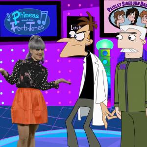 Still of David Mitchell Kelly Osbourne and Maia Mitchell in Phineas and Ferb 2007