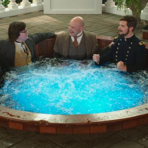 Still of Adam Scott, Clark Duke, Craig Robinson and Rob Corddry in Hot Tub Time Machine 2 (2015)