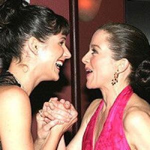 Stephanie J Block and Isabel Keating  Celebrating The Boy from Oz at The Copacabana NYC Oct 16 2003