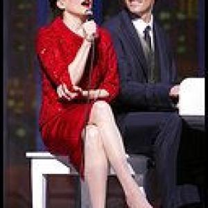 Isabel Keating and Hugh Jackman as Judy Garland and Peter Allen in 