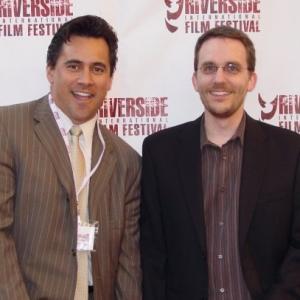Kurt Oldman and Callous director Joey Lanai at the Riverside International Film Festival